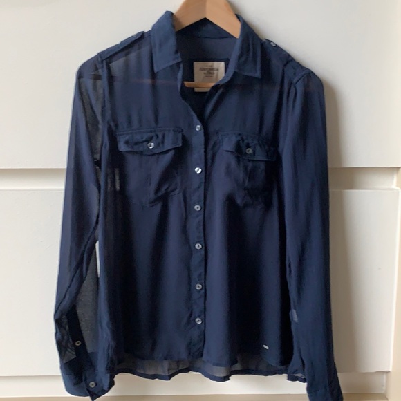 Abercrombie & Fitch Tops - Abercrombie & Fitch Button Down Chiffon Top XS NWT